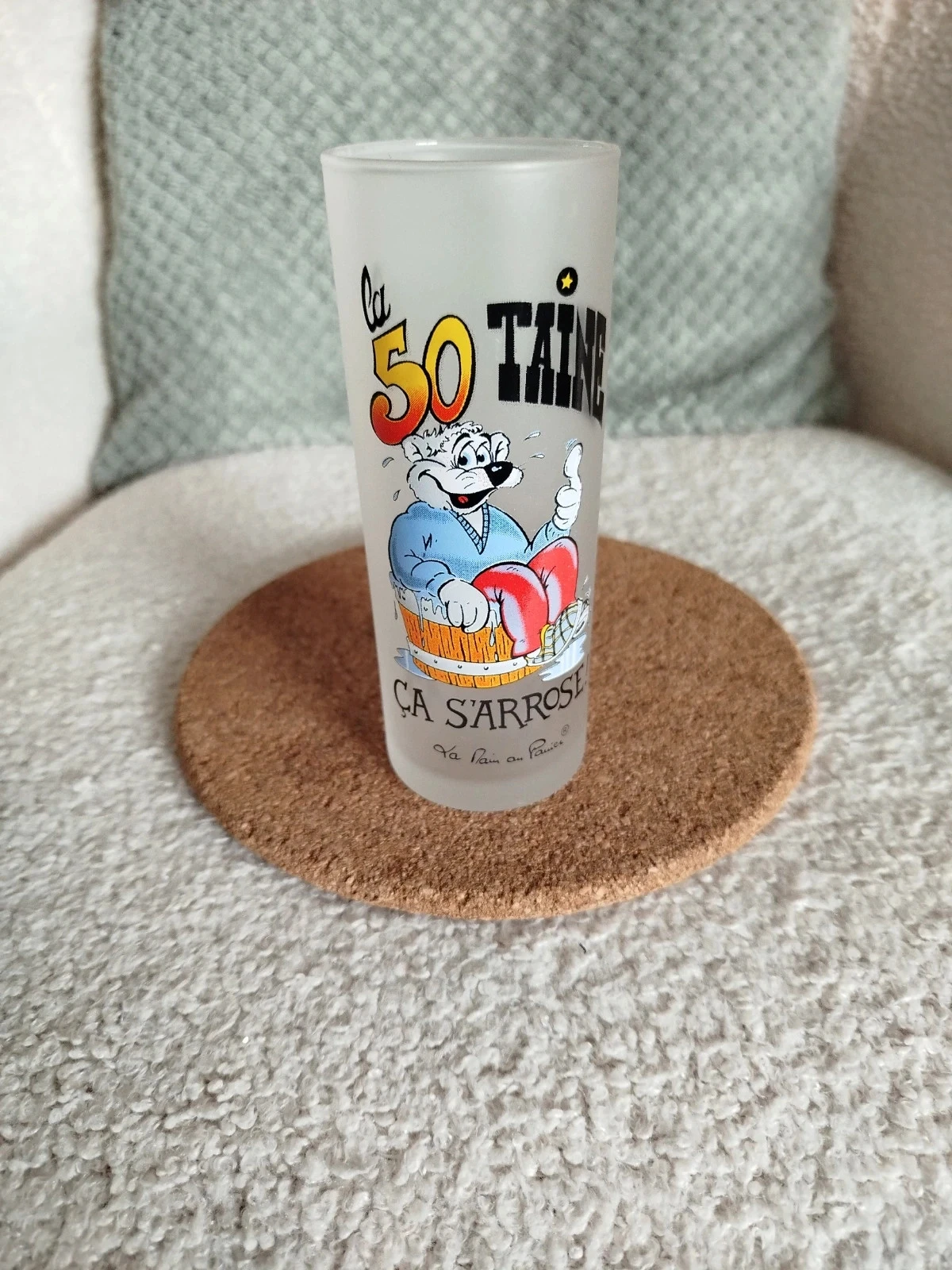 Verre humouristique La 50 taine anniversaire